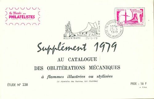 Livrenpoche : Supplément 1979 au catalogue des oblitérations mécaniques n°238 - Collectif - Livre