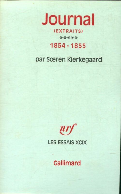 Livrenpoche : Journal (extraits) 1854-1855 - Sören Kierkegaard - Livre