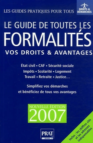 Livrenpoche : Le guide de toutes les formalités - Editions Prat - Livre