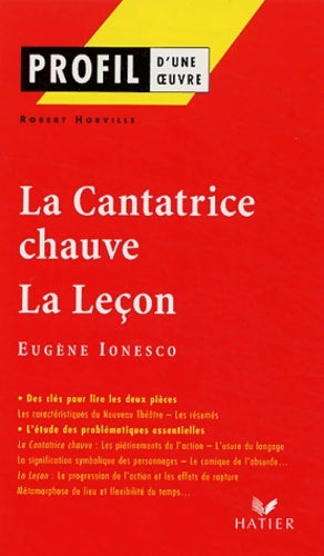 Livrenpoche : La cantatrice chauve / La leçon d'Eugène Ionesco - Robert Jouanny - Livre