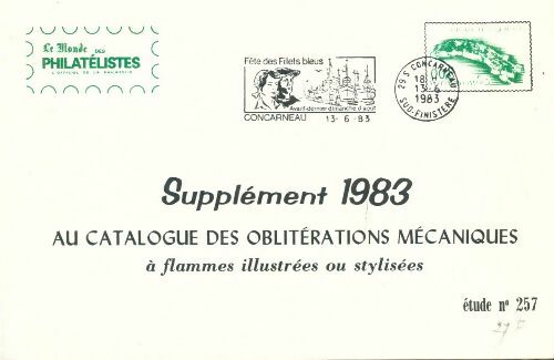 Livrenpoche : Supplément 1983 au catalogue des oblitérations mécaniques n° 257 - Collectif - Livre