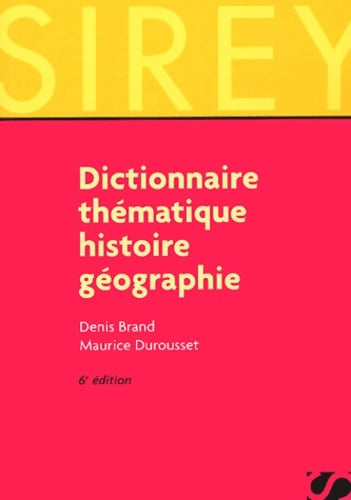 Livrenpoche : Dictionnaire thématique : Histoire - Géographie - Brand - Livre