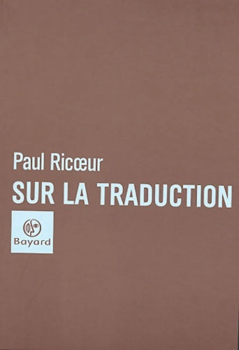 Livrenpoche : Sur la traduction - Paul Ricoeur - Livre