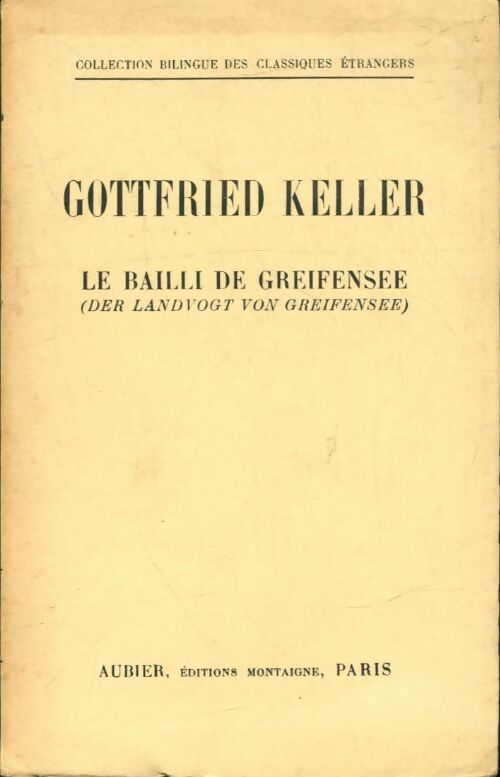 Livrenpoche : Le bailli de Greifensee - Gottfried Keller - Livre