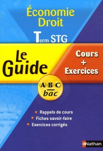 Livrenpoche : Droit Terminale STG : Cours + Exercices - Jean-francois Ferre - Livre