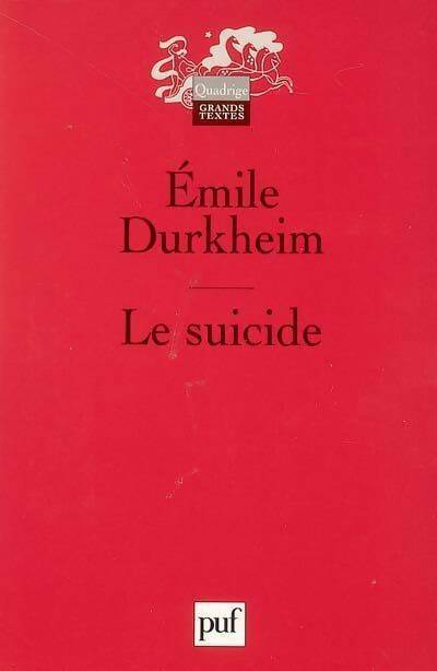 Livrenpoche : Le suicide - Emile Durkheim - Livre