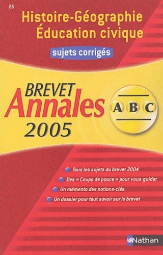 Livrenpoche : Histoire-géographie/education civique séries collège technologique et professionnelle : Sujets corrigés - Guillaume Gicquel - Livre