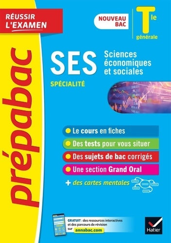 Livrenpoche : SES Terminale générale . Prépabac Réussir l'examen - Bac 2023 : Nouveau programme de Terminale - Séverine Bachelerie-Marteau - Livre
