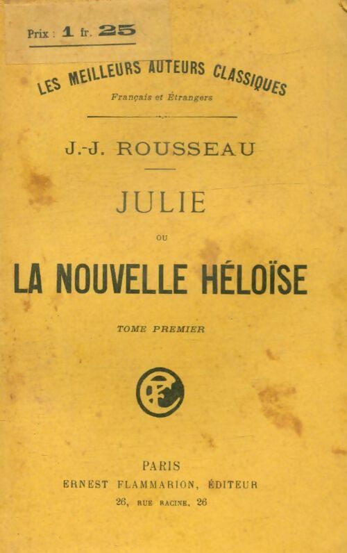 Livrenpoche : Julie ou la nouvelle Héloïse - Jean-Jacques Rousseau - Livre