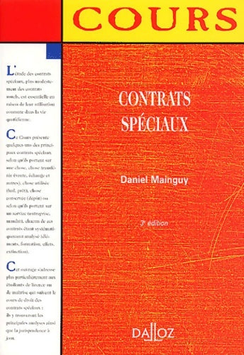 Livrenpoche : Contrats spéciaux 3e édition - Mainguy - Livre