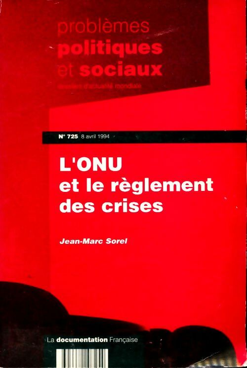 Livrenpoche : L'ONU et le règlement des crises - Collectif - Livre