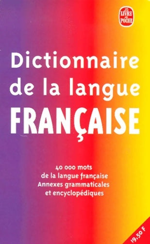 Livrenpoche : Dictonnaire de la langue française - Jean Dubois - Livre