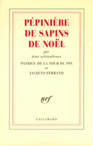 Livrenpoche : Pépinière de sapins de noël par deux sylviculteurs - Patrice De la Tour du Pin - Livre