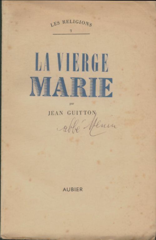 Livrenpoche : La Vierge Marie - Jean Guitton - Livre