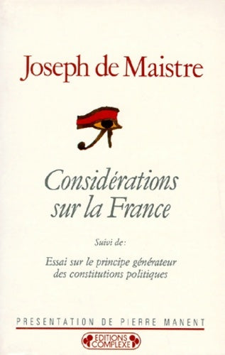 Livrenpoche : Considérations sur la France - J. De Maistre - Livre