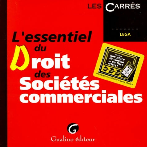 Livrenpoche : L'essentiel du droit des sociétés commerciales - Lega - Livre