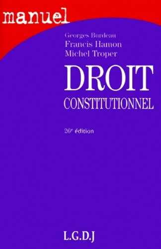 Livrenpoche : Droit constitutionnel 1999 - Burdeau - Livre