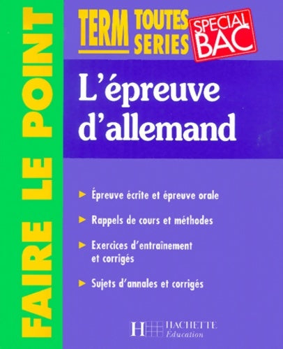 Livrenpoche : L'épreuve d'allemand terminale toutes séries - Martine Couvert - Livre