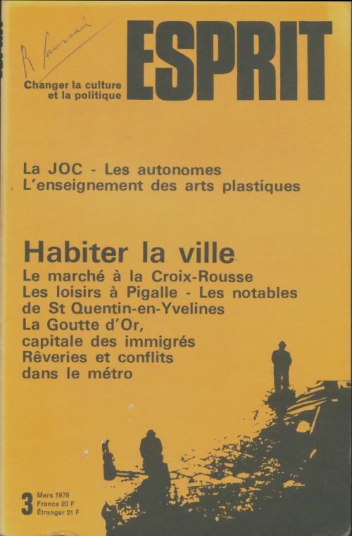 Livrenpoche : Esprit n°27 : Habiter la ville - Collectif - Livre