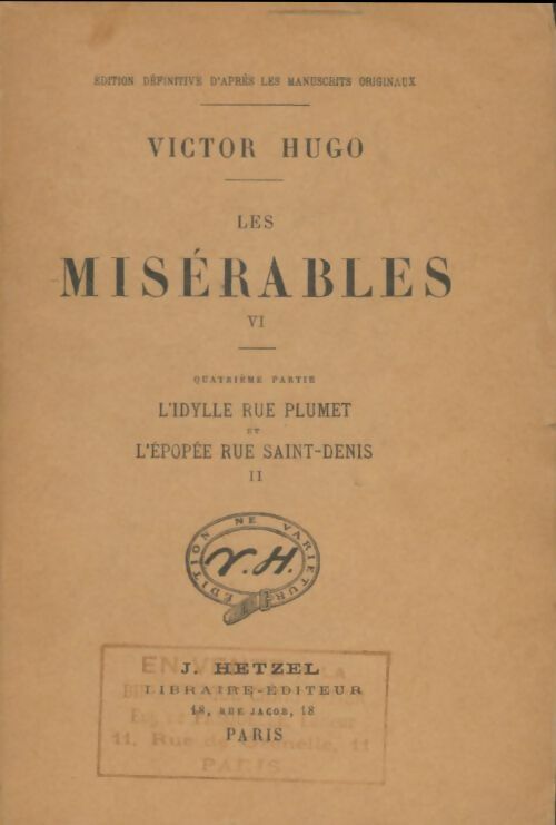 Livrenpoche : Les misérables Tome VI - Victor Hugo - Livre