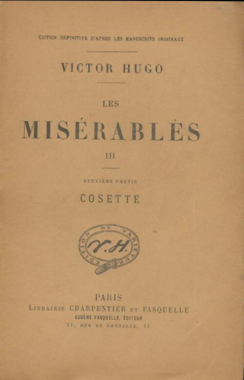 Livrenpoche : Les misérables Tome III - Victor Hugo - Livre