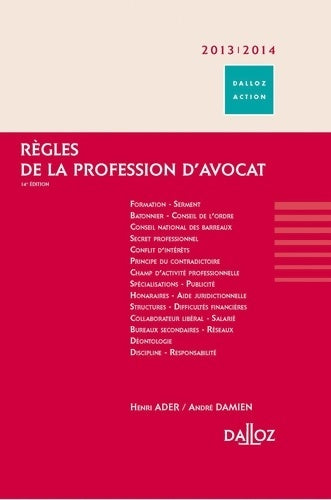 Livrenpoche : Règles de la profession d'avocat - Henri Ader - Livre