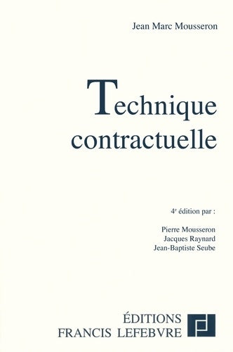 Livrenpoche : Technique contractuelle - Jean-Marc Mousseron - Livre