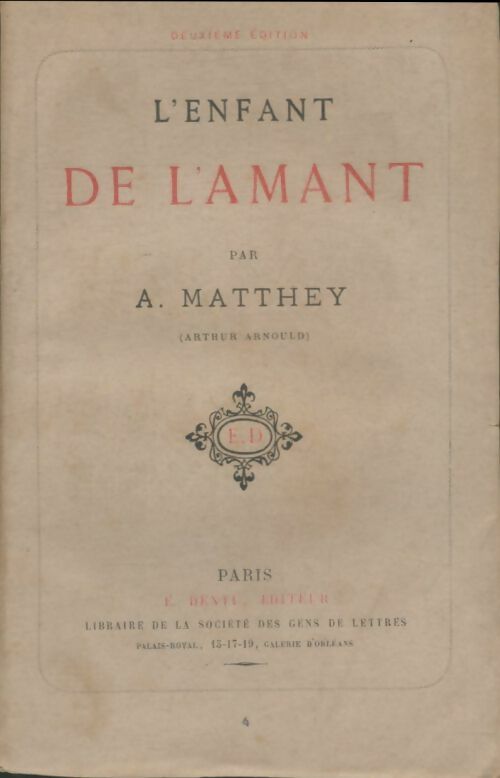Livrenpoche : L'enfant de l'amant - A Matthey - Livre