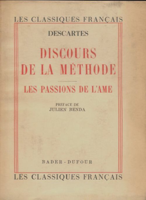 Livrenpoche : Discours de la méthode / Les passions de l'âme - René Descartes - Livre
