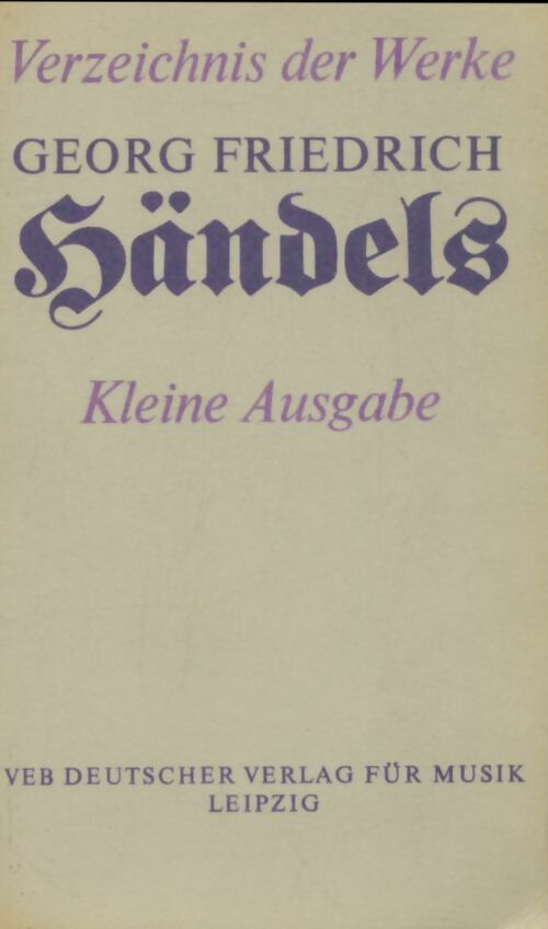 Livrenpoche : Georg Friedrich Handels - Xxx - Livre