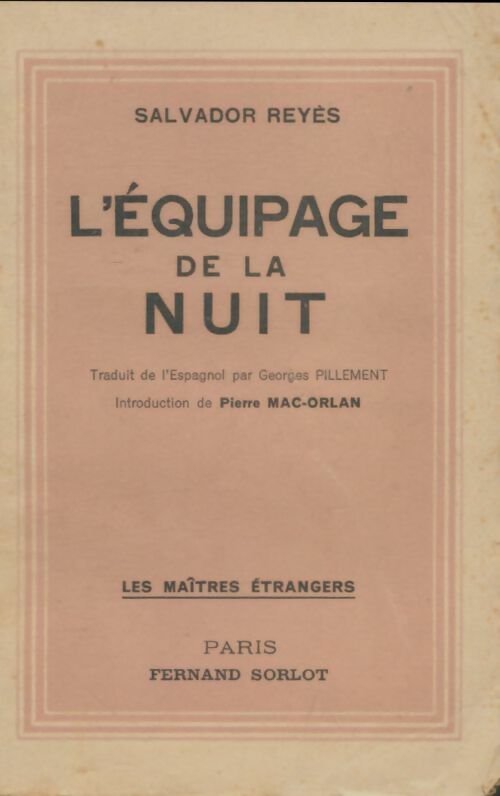 Livrenpoche : L'équipage de la nuit - Salvador Reyes - Livre