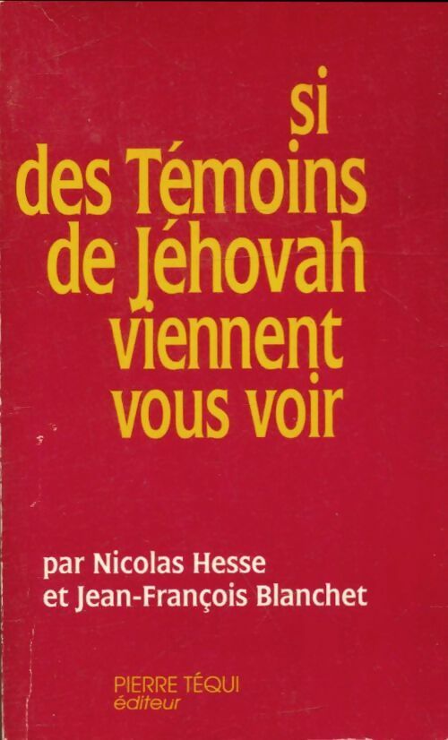 Livrenpoche : Si des témoins de Jéhovah viennent vous voir - Nicolas Hesse - Livre