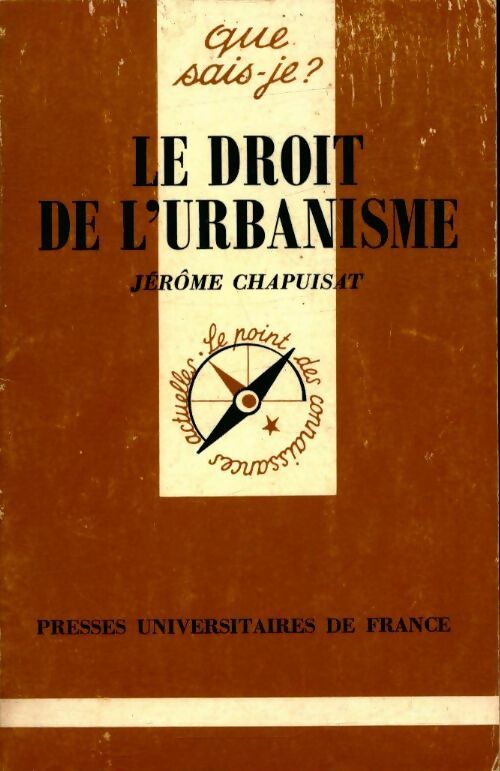 Livrenpoche : Le droit de l'urbanisme - Jérôme Chapuisat - Livre