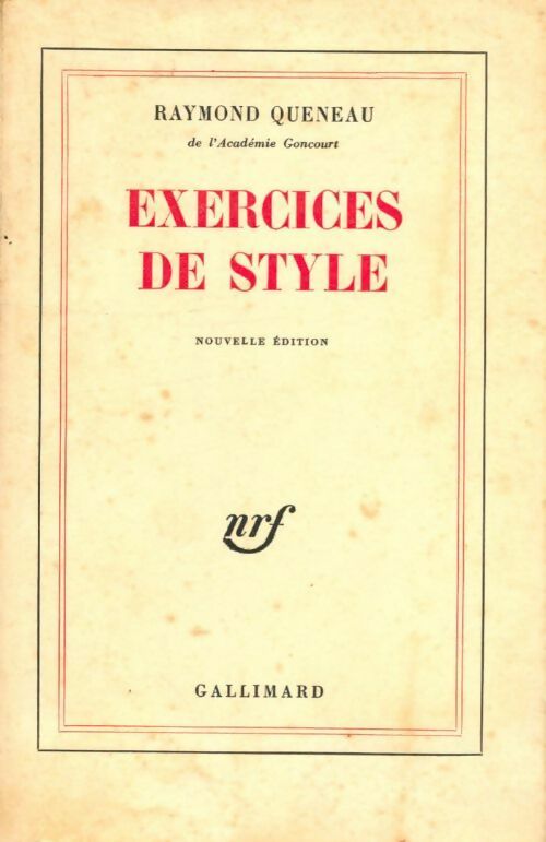 Livrenpoche : Exercices de style - Raymond Queneau - Livre