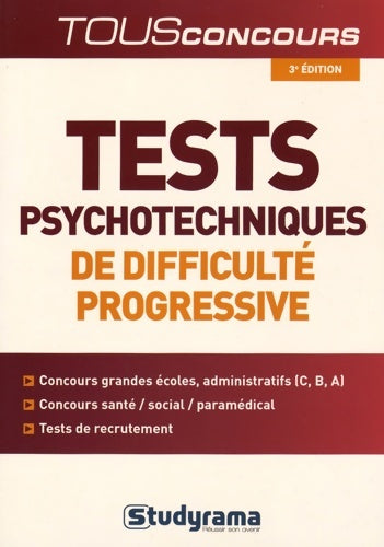 Livrenpoche : Tests psychotechniques de difficulté progressive - MELANIE VALENTIN - Livre