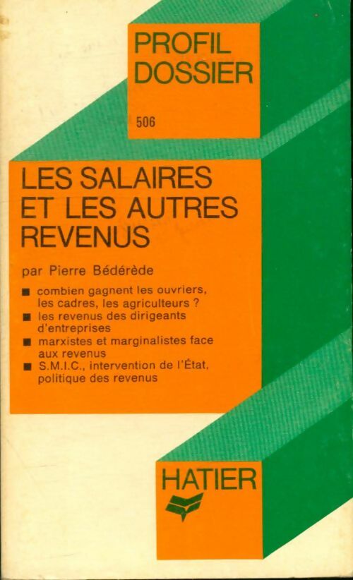 Livrenpoche : Les salaires et les autres revenus - Pierre Bèdérède - Livre
