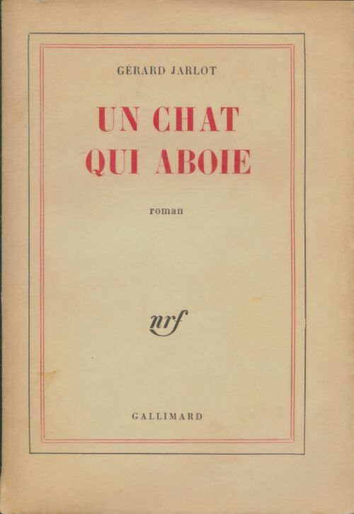 Livrenpoche : Un chat qui aboie - Gerard Jarlotb - Livre