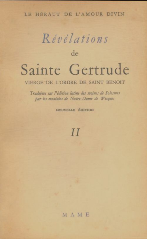 Livrenpoche : Révélations de Sainte Gertrude Tome II - Sainte Gertrude - Livre