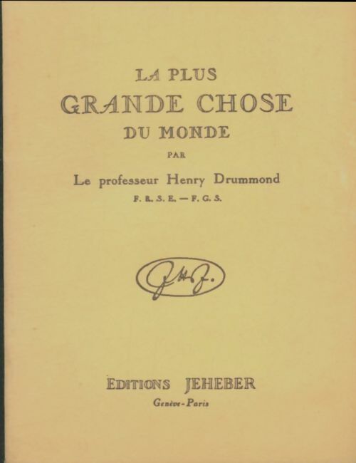 Livrenpoche : La plus grande chose du monde - Henry Drummond - Livre