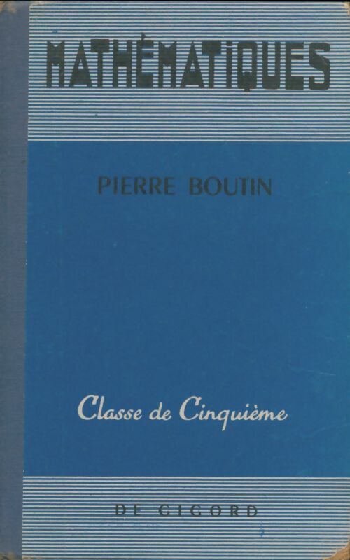 Livrenpoche : Mathématiques 5e - Pierre Boutin - Livre