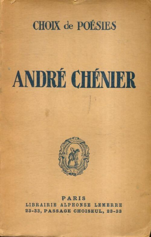 Livrenpoche : Choix de poésies - André Chénier - Livre