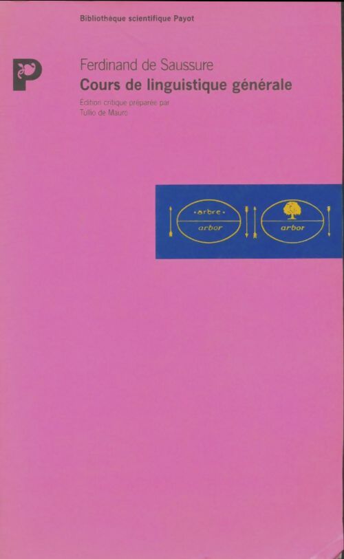 Livrenpoche : Cours de linguistique générale - Ferdinand De saussure - Livre