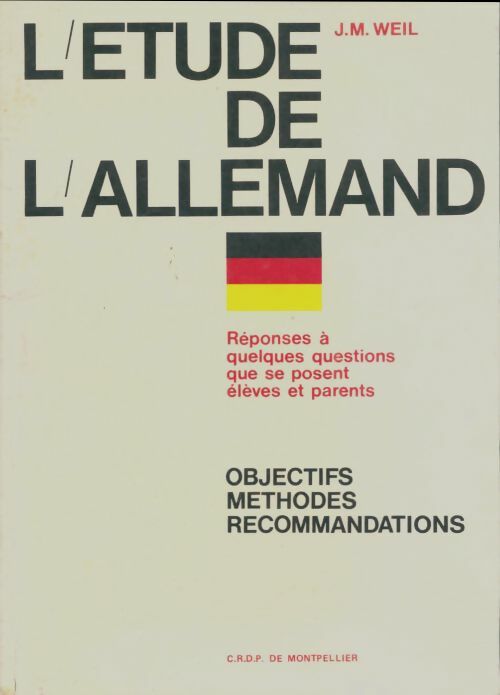 Livrenpoche : L'étude de l'allemand - J.M Weil - Livre