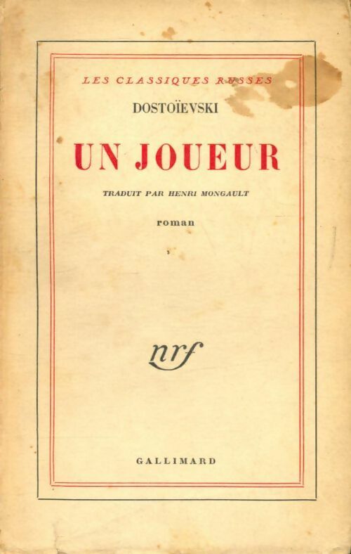 Livrenpoche : Un joueur - Fedor Dostoïevski - Livre