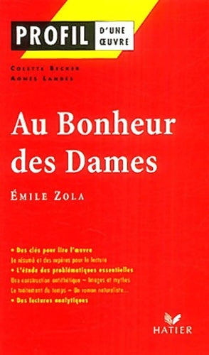 Livrenpoche : Au bonheur des dames : Commentaires du roman - Colette Becker - Livre