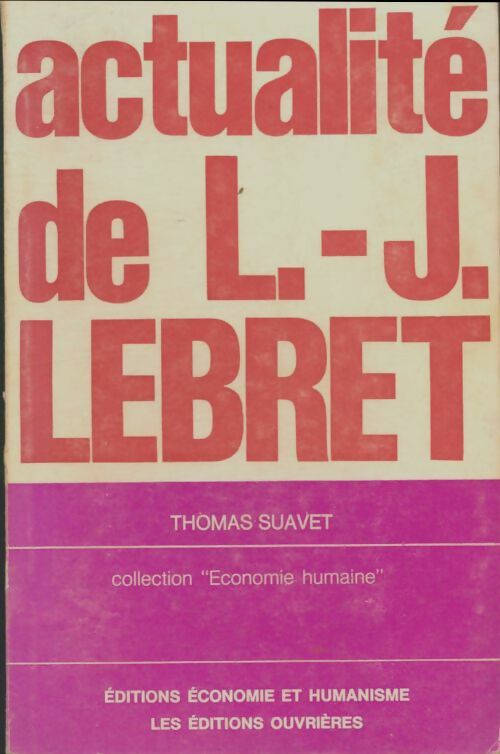 Livrenpoche : Actualité de L. J. Lebret. - Thomas Suavet - Livre