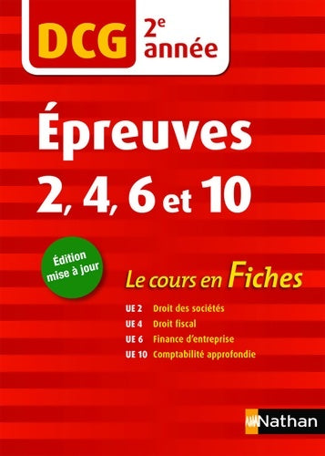 Livrenpoche : DCG 2/4/6 et 10 - Le cours en fiches par année - Patricia Chauderlot - Livre