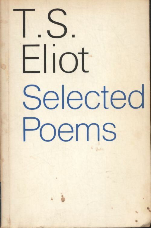 Livrenpoche : Selected poems - Thomas Stearns Eliot - Livre