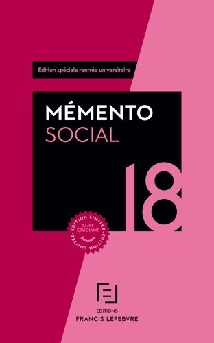 Livrenpoche : Mémento social - Francis Lefèbvre - Livre