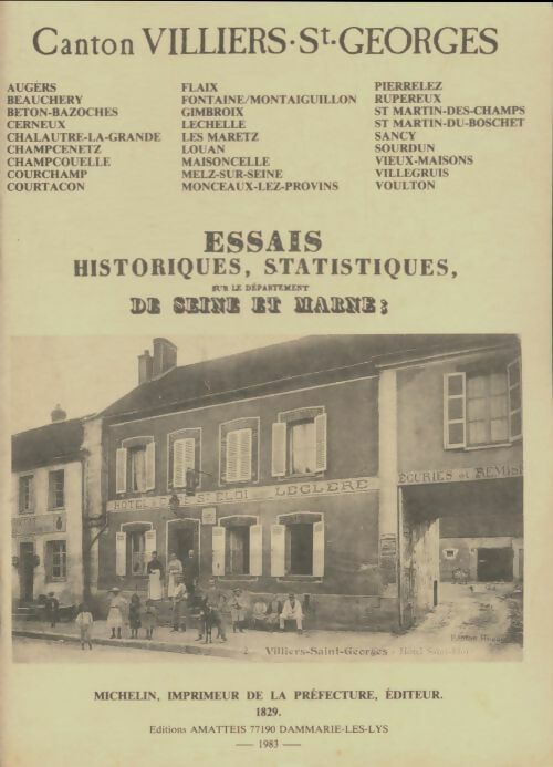 Livrenpoche : Canton Villiers-St-Georges - Collectif - Livre